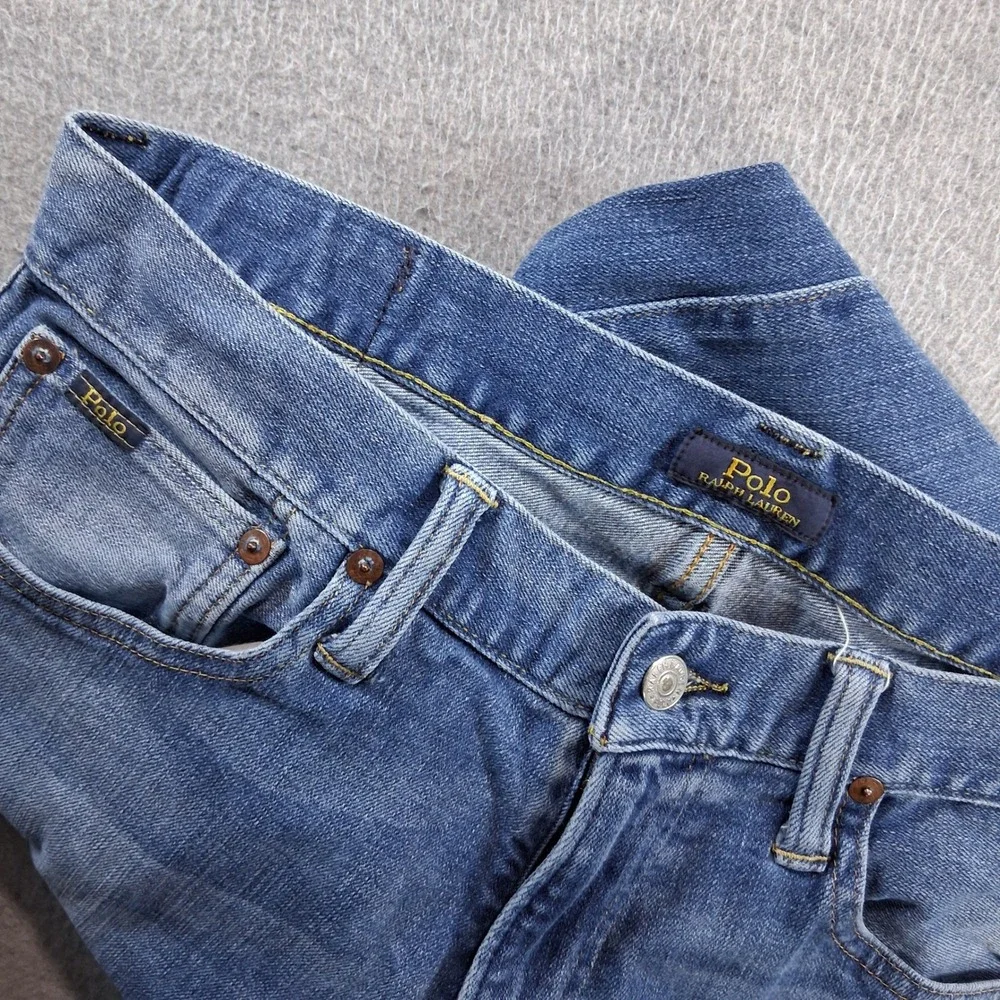 Polo Ralph Lauren Bootcut Jeans Mens 32x32 Blue Mid Wash Stretch Denim